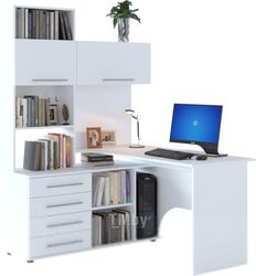 Компьютерный стол Сокол-Мебель КСТ-14 (левый, белый)