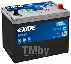 Аккумулятор Excell 70Ah 540A (R +) 266x172x223 mm EXIDE EB704