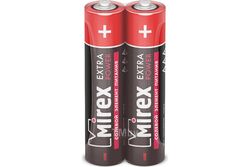 Батарейка солевая Mirex R03 AAA цинковая в пленке 2 шт.