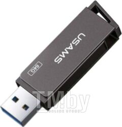 Флэш накопитель 32GB USB 3.0 FlashDrive USAMS US-ZB195 Rotatable High Speed серый, металл ZB195UP01