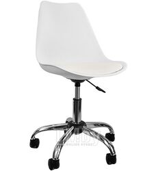 Кресло компьютерное HALMAR COCO белый/хром