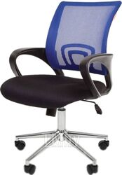 Кресло офисное Chairman 696 хром новый подлокотник (TW синий)