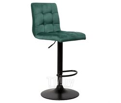 Стул (кресло) барный Kingstyle Logos GB, основание черное, велюр Seven 626 (темно-зеленый)