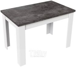 Обеденный стол ТриЯ Промо тип 4 (белый/ателье темный)