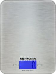 Весы кухонные ASK-266 NORMANN (5 кг; стекло 3 мм; дисплей 45х23 мм с подсветкой)