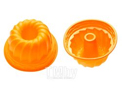 Форма для выпечки, силиконовая, кекс, 24х10.5 см, оранжевая, PERFECTO LINEA