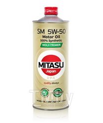 Моторное масло синтетическое MITASU 5W50 1L MOLY-TRiMER SM API SM 100% Synthetic MJM131