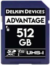 Карта памяти Delkin Advantage SDXC 512GB 633X UHS-I (Class 10) V30 (DDSDW63351