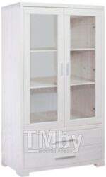 Шкаф с витриной Dipriz Мэдисон Д.1149.1 (белый воск)