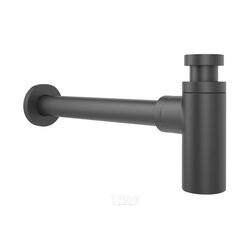 Сифон для раковины Wellsee Drainage System 182105000 (d 32 мм (1 1/4"); длина 350-365 мм; матовый черный)