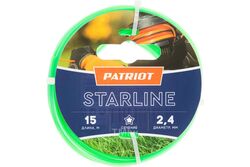 Леска Starline D 2,4 мм L 15 м (звезда, зеленая) 240-15-3 на пластиковой обойме, блистерн.тип PATRIOT 805201061