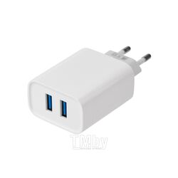 Сетевое зарядное устройство для iPhone/iPad 2 x USB, 5V, 2.4 A, белое REXANT 16-0276
