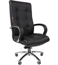 Офисное кресло Chairman 424 кожа черная