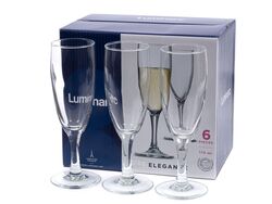 Набор бокалов для шампанского стеклянных "Elegance" 6 шт. 170 мл Luminarc