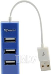 Разветвитель USB 2.0 SBOX 4*USB H-204 BLUE [H-204BL]