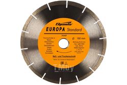 Диск алмазный отрезной сегментный, 180 х 22,2 мм, сухая резка, EUROPA Standard SPARTA 73167