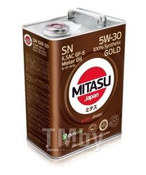 Моторное масло синтетическое MITASU 5W30 4L GOLD SN ILSAC GF-5 DEXOS 1 MJ1014