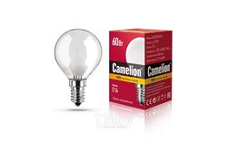 Лампа накаливания с матовой колбой, сфера MIC Camelion 60/D/FR/E14