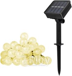 Светильник садовый на солнечной батарее SLR-G05-30Y ФАZА (гирлянда, шарики, желт.)
