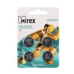 Батарейка CR2025 Mirex литиевая блистер 4 шт