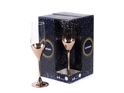 Набор бокалов для шампанского стеклянных "Electrical copper" 4 шт. 160 мл Luminarc