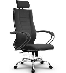 Кресло МЕТТА B 2m 34PF/K127 (Ткань рогожка Bahama Темно-серый) + основание CH (17833)