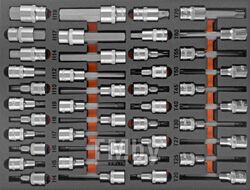 Набор насадок торцевых 1/2" DR со вставками-битами в EVA ложементе 280х375 мм, 42 предмета Ombra OMT42STE
