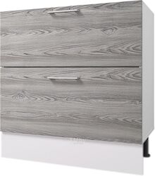Шкаф-стол кухонный Горизонт Мебель Оптима 80 2 ящика (ясень рикон)