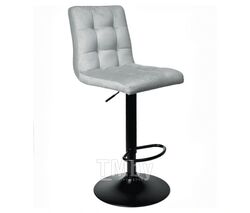 Стул (кресло) барный Kingstyle Logos GB, основание черное, велюр Seven 324 (светло-серый)