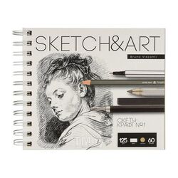 Скетчбук "Sketch&Art", 18*15,5 см, 125 г/м2, 60л., на спирали Bruno Visconti 1-60-560/02