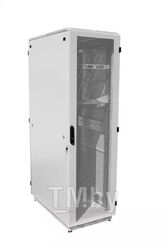 Шкаф телекоммуникационный напольный 42U (800 1000) дверь перфорированная, задние двойные перф. ЦМО ШТК-М-42.8.10-48АА