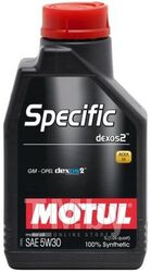 Моторное масло синтетическое MOTUL 5W30 (1L) SPECIFIC DEXOS2 ACEA C3 API SN CF GM-OPEL dexos2 102638