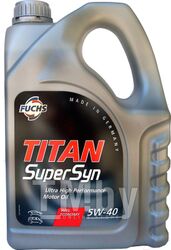 Моторное масло FUCHS TITAN Supersyn 5W40 (5L) ACEA A3/B4, API SM/CF, 229.3, VW 502 00/505 00, LL-97 601425745