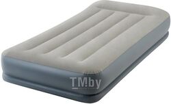 Надувная кровать с подголовником Twin Mid-Rise, 99х191х30 см, встроенный электрич. насос, INTEX