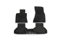 Комплект резиновых автомобильных ковриков в салон BMW X6, 2014->, F16, 4 шт. (полиуретан) ELEMENT CARBMW00001