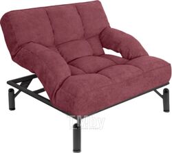 Кресло мягкое Bo-Box Фэнтази (черный муар/бриз 18 бордовый)