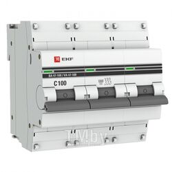 Выключатель автоматический EKF ВА 47-100 3P 100А (C) 10кА PROxima / mcb47100-3-100C-pro