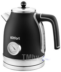 Чайник Kitfort KT-6102-1 чёрный с серебром