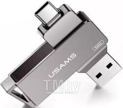 Usb flash накопитель Usams USB 3.0/USB Type-C 64GB / ZB200UP01 (серый)