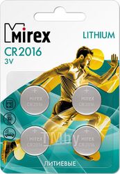 Батарейка CR2016 Mirex литиевая блистер 4 шт.