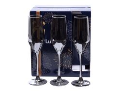 Набор бокалов для шампанского стеклянных "Celeste. Shiny graphite" 6 шт. 160 мл Luminarc