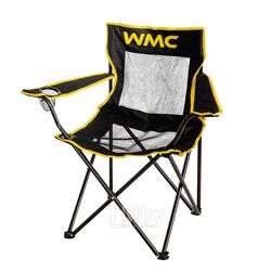 Кресло складное для кемпинга с вентиляционной сеткой (подлокотники, подстаканник, сиденье 40х45см,каркас-стальная труба, сумка, макс. нагрузка 120кг.) WMC TOOLS WMC-YYY03-1