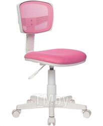 Кресло детское Бюрократ CH-W 299 розовый TW-06A TW-13A сетка/ткань крестов. пластик пластик белый