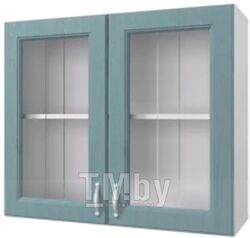 Шкаф навесной для кухни Горизонт Мебель Принцесса 80 с витриной (мурено)