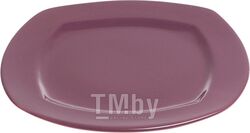 Тарелка обеденная керамическая, 275 мм, квадратная, серия Измир, фиолетовая, PERFECTO LINEA
