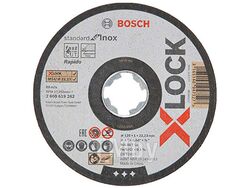 Круг отрезной 125х1.0x22.2 мм для нерж. стали X-LOCK Standard for Inox BOSCH (прямой)