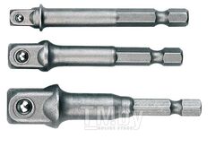 Набор переходников Hitachi с 1/4" на квадрат 1/2", 3/8", 1/4" (набор/3шт) H-K/751970