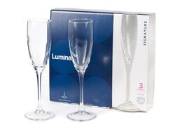 Набор бокалов для шампанского стеклянных "Signature" 3 шт. 170 мл (арт. J9756, код 017294)