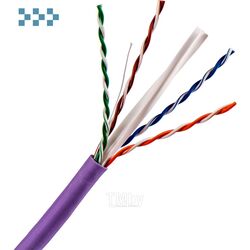 Кабель TWT UTP, 4 пары, Кат.6, нг(А)-LS, IEC 60332-3, 305 метров, фиолетовый