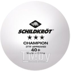 Мячи для настольного тенниса Donic Schildkrot 3 Champion ITTF (3шт, белый)